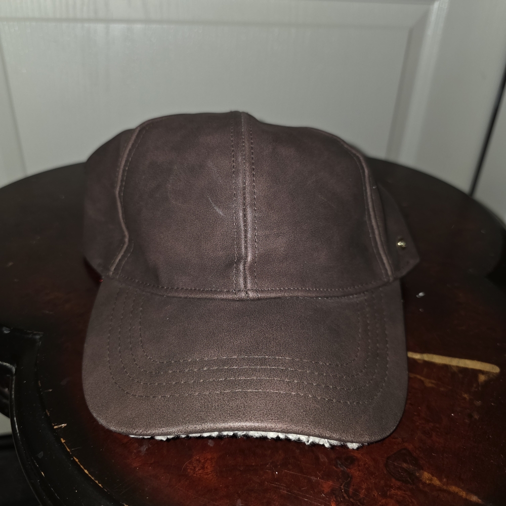 Steve Madden Dark Brown Leather Cap